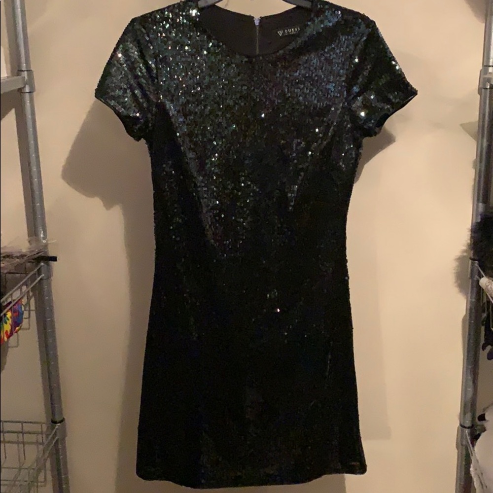 Green sequin guess dress
